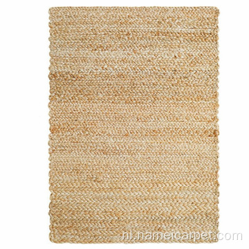 Natuurlijke vezels handgeweven gevlochten jute gebied tapijt